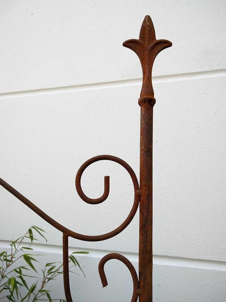 Garten Edelrost Laternenstab Haken aus Metall Rost Gartenstab H180 B39cm 031388 - Bild 3 von 4