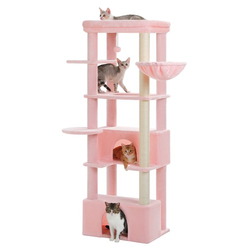 PETEPELA 170cm Cat Tree Tower Scratching Post Scratcher Condo House Furniture - Picture 33 of 47