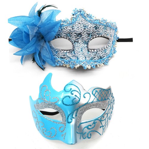Couple Gorgeous Venetian Masquerade Exquisite Rhinestone Mask Party Hollow NEW - Picture 24 of 25