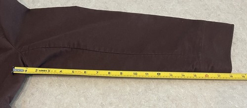 LL BEAN Jacket Belted Button Up Coat Hip Length Brown Women’s Medium Petite - Picture 11 of 12