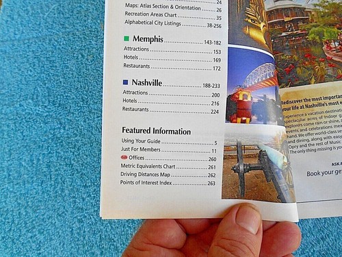TRIPLE A TOUR BOOK GUIDE 2014 EDITION STATE OF TENNESSEE 272 PAGES - Picture 6 of 9