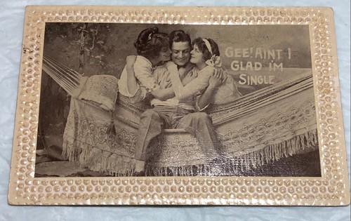 Lot of 2 Romantic Humorous Postcards 1910-1913 I'm Single - Can you beat this? - Picture 5 of 7