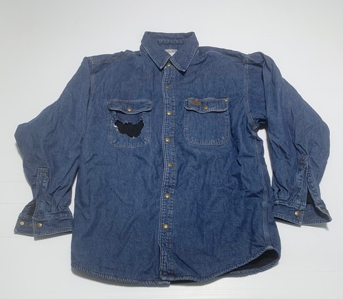 Blue Carhartt Fleece Lined Denim Jacket 