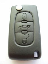 RFC 3 button flip key case for Peugeot 407 307 CC 308 SW 207 SW remote fob 