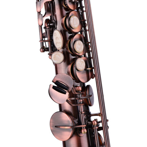 Straight Bb Soprano Saxophone Brass Nickel Plated Sax with Carry Case Kit H8K1 - Picture 9 of 11