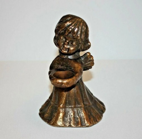 Engel*Bronze 1,9kg*Figur*16cm*Kerzenständer*Leuchter*Teelicht*alt*vintage - Bild 1 von 6