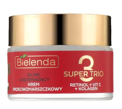 Bielenda Super Trio Retinol Vit C Kolagen Moisturizing Anti-Wrinkle Cream 50+
