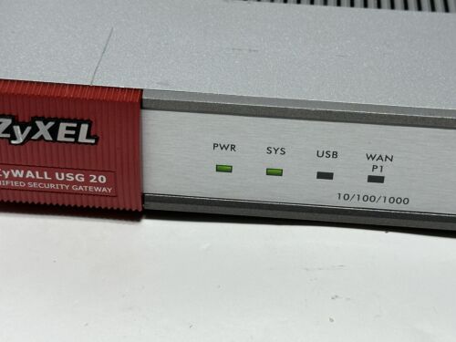ZyXel Zywall USG 20 Unified Security Gateway VPN Firewall z zasilaczem - Zdjęcie 3 z 17