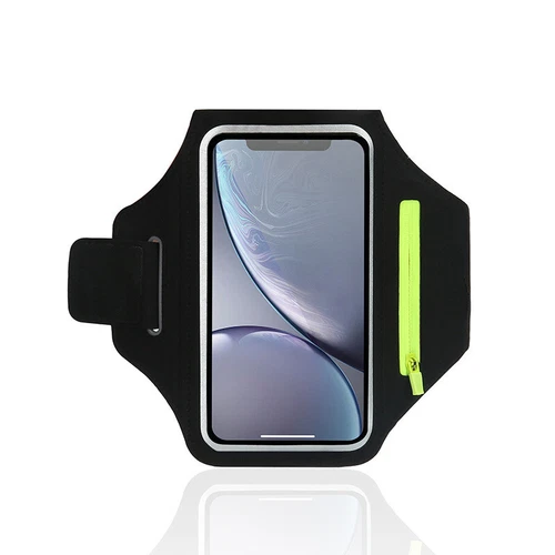Universal Phone Armband Holder 6.5" with Card Slot & Adjustable Strap Gym Run BK