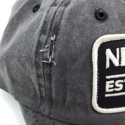 E By Elidan New York Adult OS Black Flag Patch Distressed Adjustable Cap Hat - Picture 10 of 12