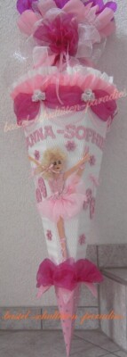 Schultüten Bastelset Ballerina weiß-rosa
