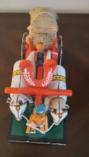 Vintage Folk Art Kondapalli Wooden Handmade/Hand painted Bull Cart.Made In India