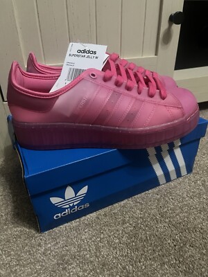 adidas ORIGINALS WOMEN'S SUPERSTAR JELLY TRAINERS SHOES SNEAKERS PINK Size  UK