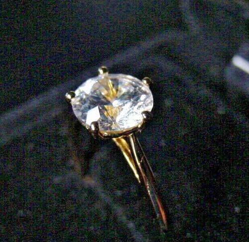 Ring - 2 carat CZ Solitaire Ring - Size 9 - Designed by Nataliya V. Collister - Picture 11 of 12
