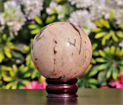 Large 110MM Natural Milky Moonstone Crystal Stone Chakra Healing Sphere Ball - Foto 8 di 9