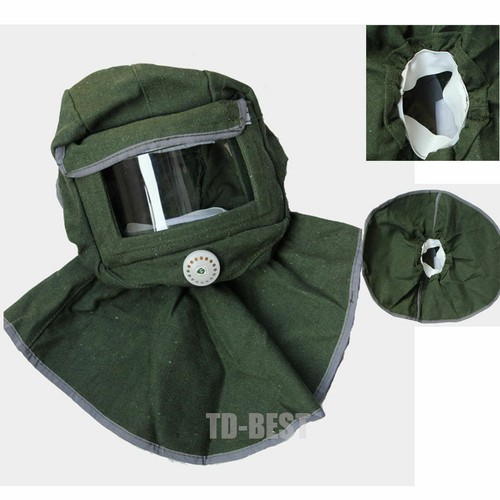 Giacca maschera sabbiatura con tubo aria arrivata tuta sabbiatura cappelli sabbiatrice - Foto 4 di 8