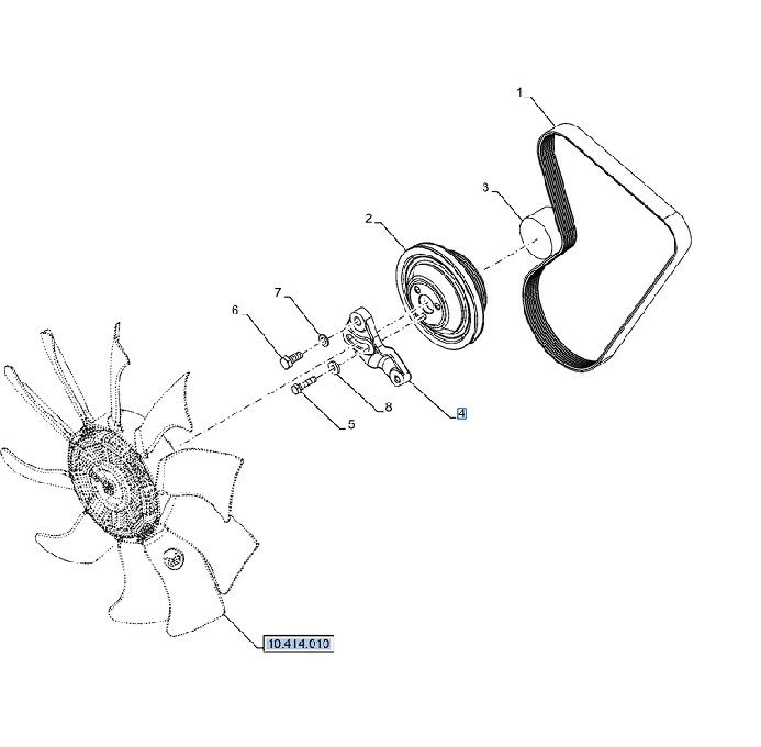 2853668 - 504103599 - Fan Belt Tensioner - Original Parts | eBay