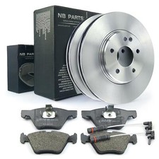 2x Warnkontakt Bremsscheiben 300mm Bremsbeläge vorne für Mercedes-Benz E-Klasse