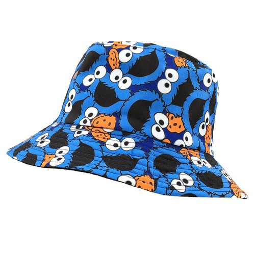 Uomini Donne reversibile Cartoon Sesamo Secchio Cappelli pescatore Cappello  hiphop street cappello | eBay