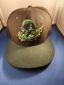 Eugene Emeralds Hat Cap New Era Size 7 1/2 Fitted Black Green MiLB Baseball