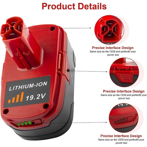 2x 19.2V PP2030 For Craftsman C3 8.0Ah Lithium-Ion XCP Battery 11375 130279005 - Picture 7 of 13