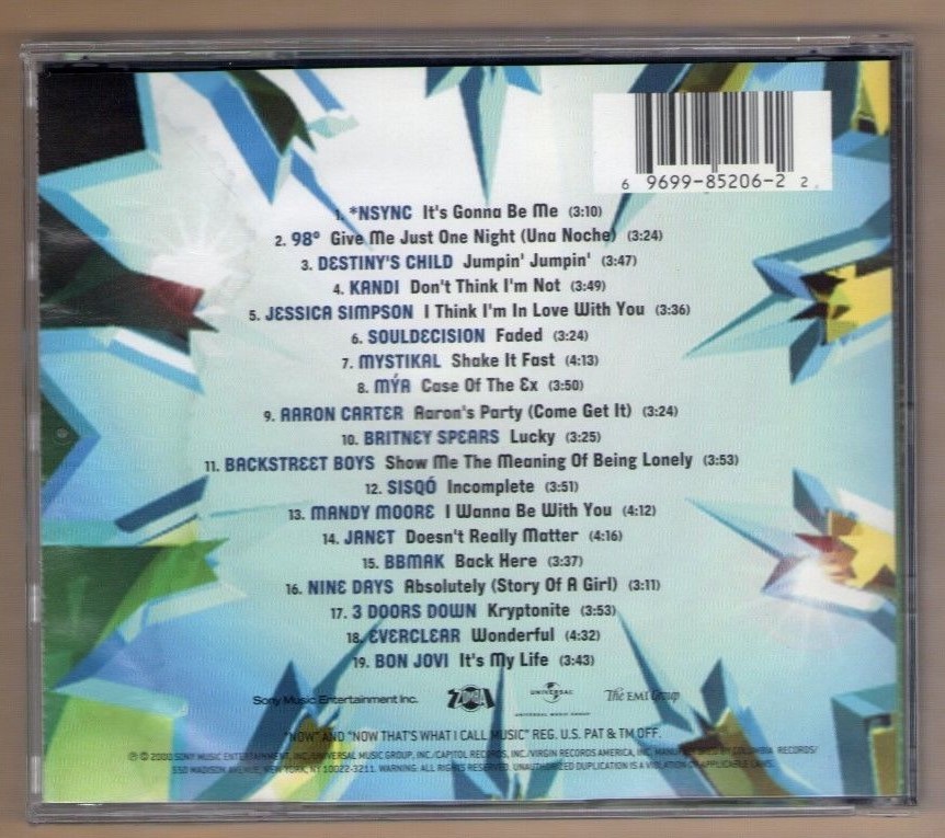 NOW THAT'S WHAT I CALL MUSIC! 5 cd VARIOUS ARTISTS - 19 TRACKS
