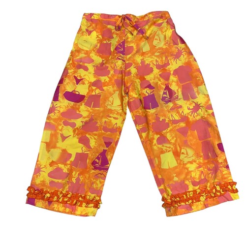 Young Colors Girl's Beach Lounge Pants Size 5 Ruffles NWT Crab Boat Print - Picture 7 of 12