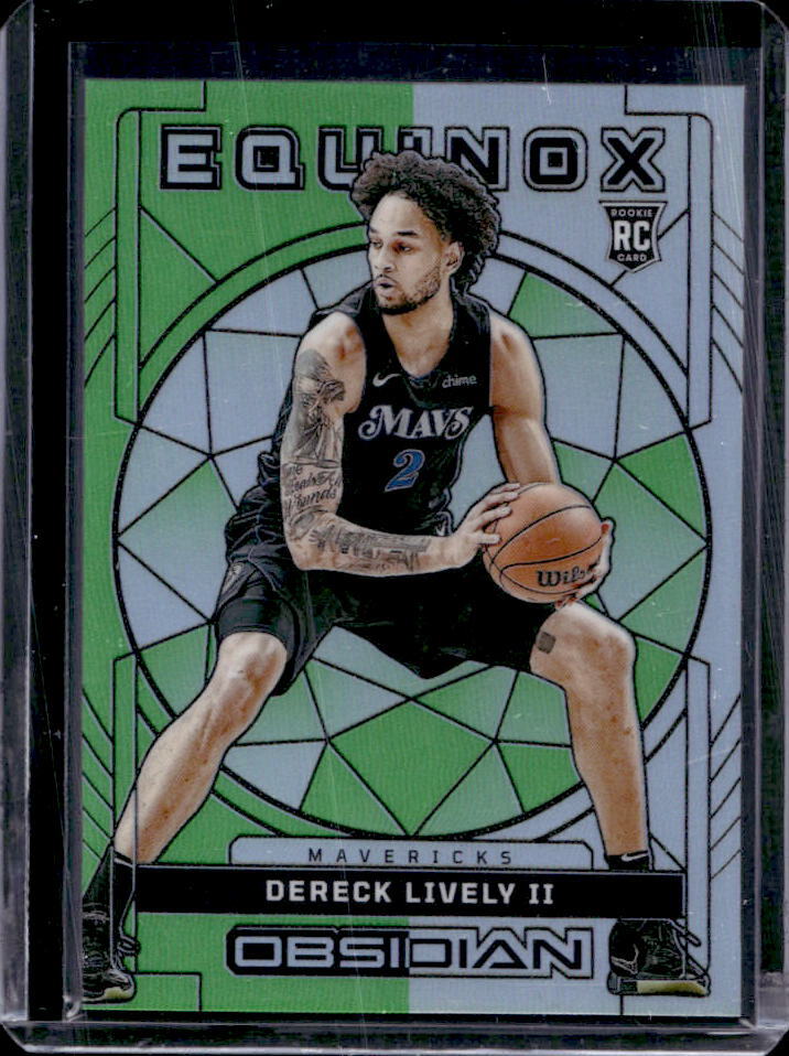2023-24 Obsidian Dereck Lively II Equinox Electric Etch Green Flood #14/25