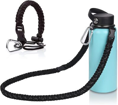 Paracord Handle with Shoulder Strap Compatible with Hydro Flask Wide Mouth Wa...