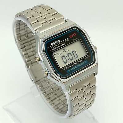Casio 593 A159W Alarm Chrono Quartz Vintage Men's Watch | eBay