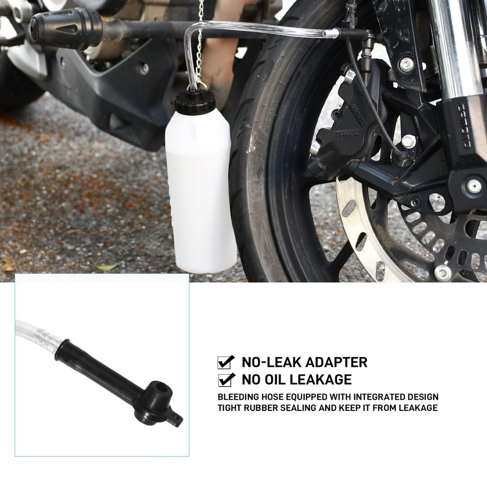 1L Brake Bleeder Bottle Person, Brake Fluid Bleeding kit with 24 inch