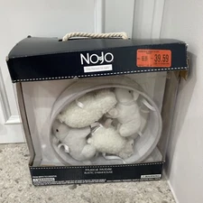 NoJo Rustic Farmhouse Musical Crib Mobile Plays Brahm Lullaby NEW Lamb Pig