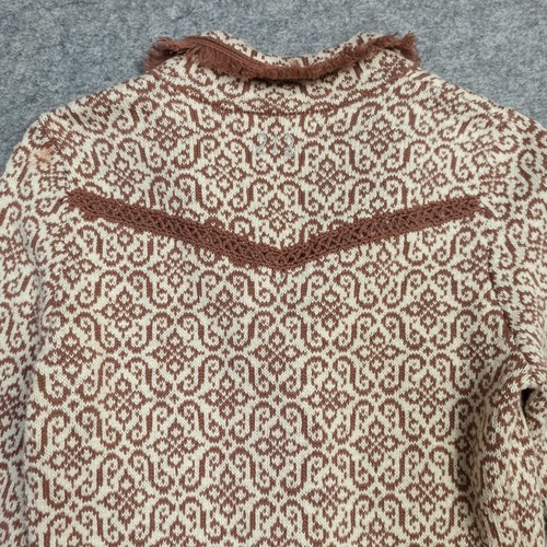 Odd Molly Cardigan Lungo 1 - S Marrone Cotone Maglia Fray Maglione Slim Nordic - Foto 6 di 15