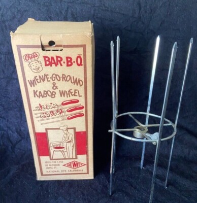 Vintage Chef's Bar B Q Wienie Go Round & Kabob Wheel