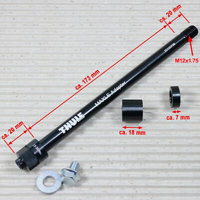 Thule Maxle 12 mm Thru Axle Adapter M12x1,75 Achsadapter für Anhängerkupplung