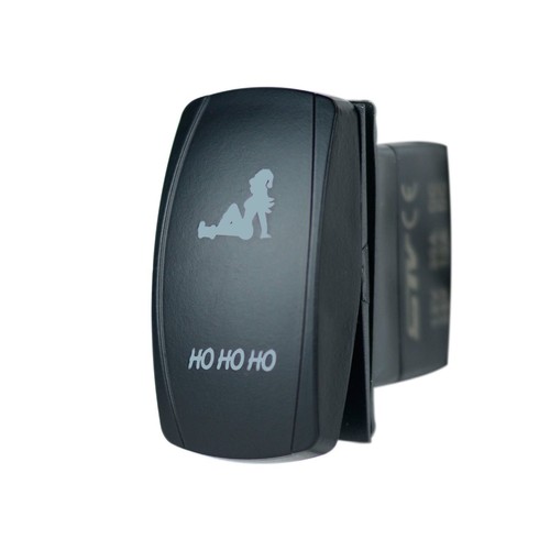 ROCKER SWITCH HO HO HO ON/OFF ATV UTV OFF-ROAD PICKUP BLUE LIGHTED - Foto 4 di 6