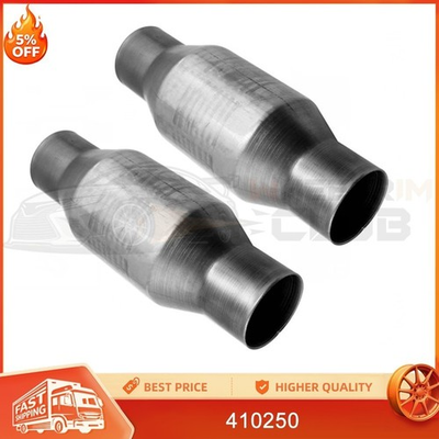 #ad #ad Pair 2.5“ Universal Catalytic Converter High Flow Performance Stainless 410250 $38.85