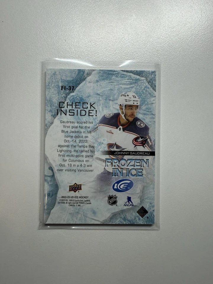 JOHNNY GAUDREAU 2024-25 ARTIFACTS FROZEN IN ICE UNOPENED - Image 2 of 2