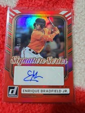 Panini 2026 Donruss Foil Signature Series Auto 99 Red Enrique Bradfield Jr