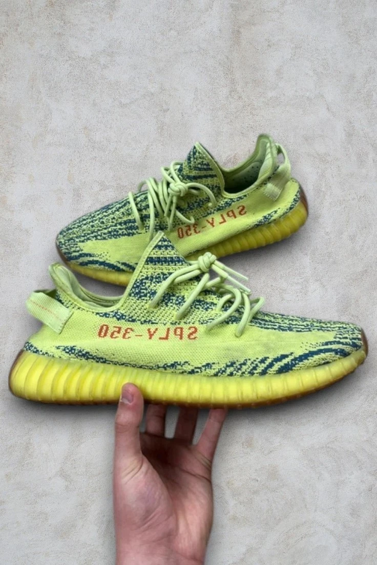 Adidas Yeezy Boost 350 Semi Frozen Giallo Uomo 100% Autentiche UK 13 5