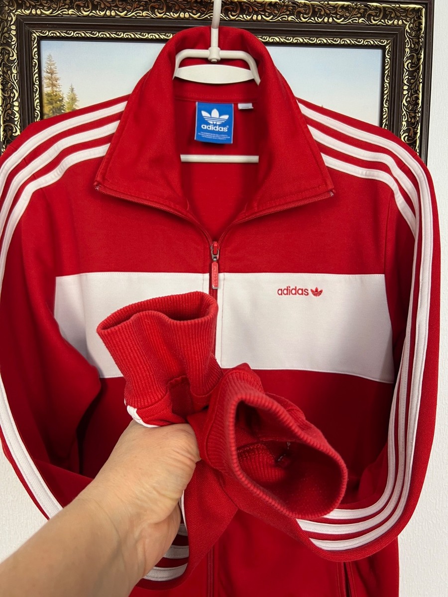 Vintage Adidas Originals Canada Red White Jacket Mens Track Top