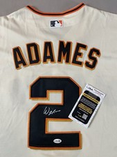 SAN FRANCISCO GIANTS- WILLY ADAMES AUTOGRAPH #2 CREAM NIKE JERSEY JSA CL60556
