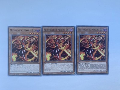 3x L26D-ENM05 Mitsurugi No Mikoto, Saji Common Playset 1. Auflage Yu-Gi-Oh
