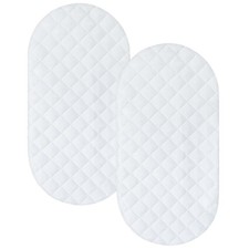Bassinet Mattress Pad Cover Fit for Hourglass/Oval Bassinet Mattress, Waterpr...