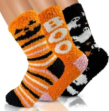 TEHOOK 4X Thicker & 2X Softer Fuzzy Socks, Cozy Warm One Size, Multicolor-01 