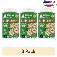 Organic Baby Oatmeal Cereal Banana 3 Pack Stage 2 Food Easy Mix Nutritious New