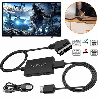 MARKENLOS Scart auf zu HDMI Konverter Adapter mit Kabel Scart auf zu HDTV HD Adapter HD TV