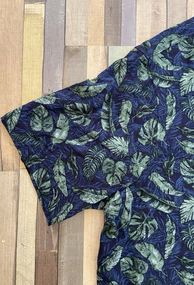 Vintage Chaps Mens BNWT Hawaiian Short Sleeve Shirt XL Extra Large Open Collar - Image 3 of 4