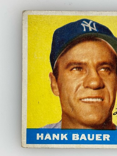 1955 Topps Baseball Card #166 Hank Bauer New York Yankees - Ex+ - Picture 2 of 7
