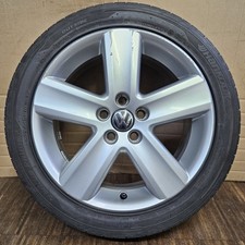 1 original VW Polo 9N Alufelge 6,5x16 ET43, 6Q0601025S, Varano SR 205/45 R16 5mm